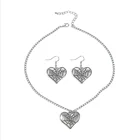 Earrings Creative Spider Web Earrings Necklace Set Creative Love Alloy Pendants Exaggerated Old Retro Necklaces