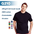 Cotton Tshirt Eelimner G210 100% Cotton White Heavy Weight Men Tshirt 2021 For Logo Printing Custom