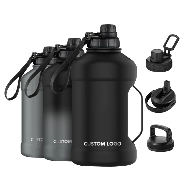 2024 New Arrival Half Gallon 2.2L Stainless Steel Sports Gym Bottle Water Jug With Handle