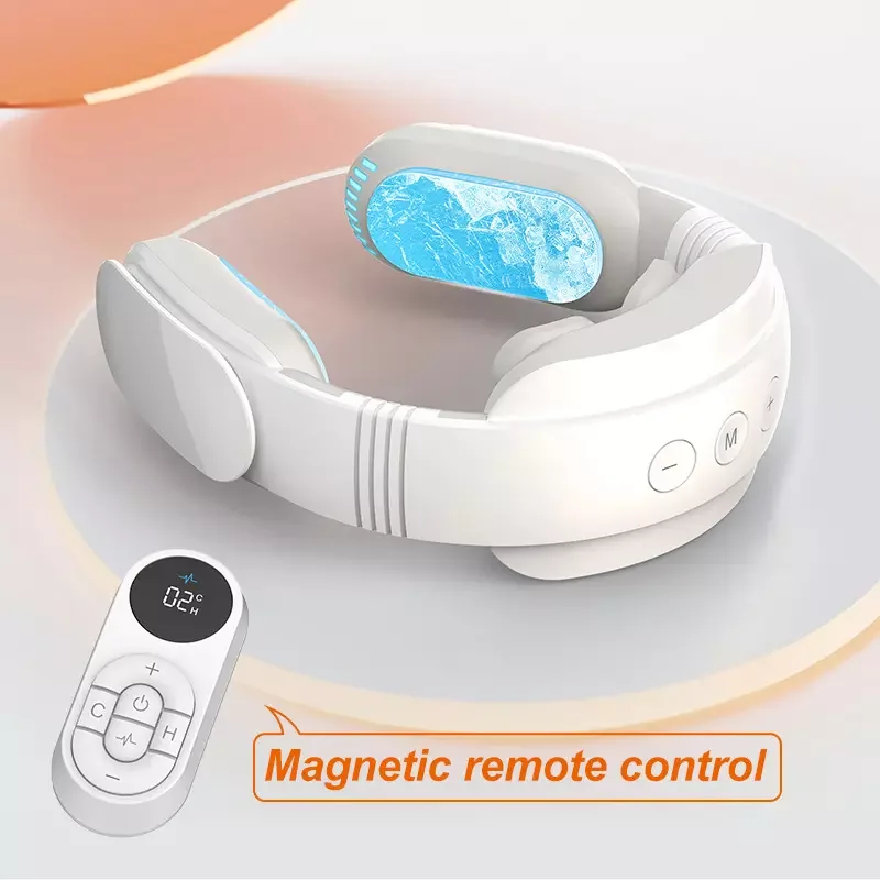 Newest Rechargeable Wearable Hanging Hand Free Bladeless Cooling And Heating Neck Massager Portable Neck Fan Heater and Cooler