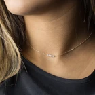 Beads Set Jewelry 2021 Trendy Beads Y Shape Necklace Set Chain Stainless Steel Gold Jewelry For Ladies