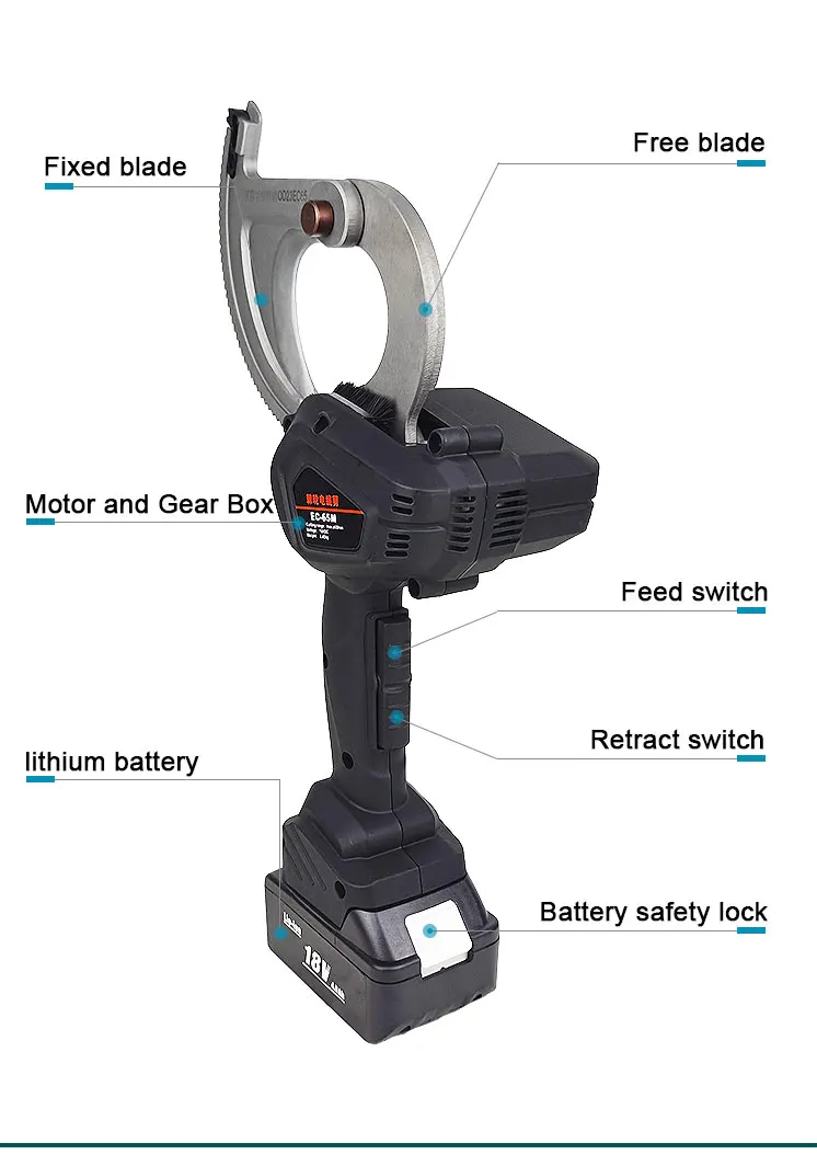 Ec M Battery Powered Hydraulic Cutting Tool Ratchet Cable Cutter