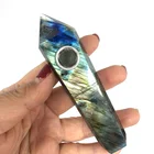 Labradorite Wholesale Price Natural Labradorite Quartz Crystal Smoking Pipes Gemstone Smoking Wand Pipes