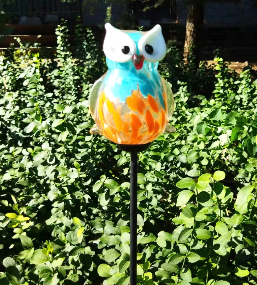 murano glass solar garden lights