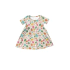 Skirts Baby 2021 Easter Kids Short Sleeve Dress Print Girl Skirts Wreath Bunny Cute Baby Dresses