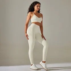 Wholesale OEM Custom Logo Sports Bra Sets Athleisure Workout Gym Active Wear Fitness Yoga Sports Wear Legging Set For Women