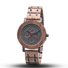 Design Popular New Design Men's Wood With Stainless Steel Watches Fashionable Quartz Watches For Men