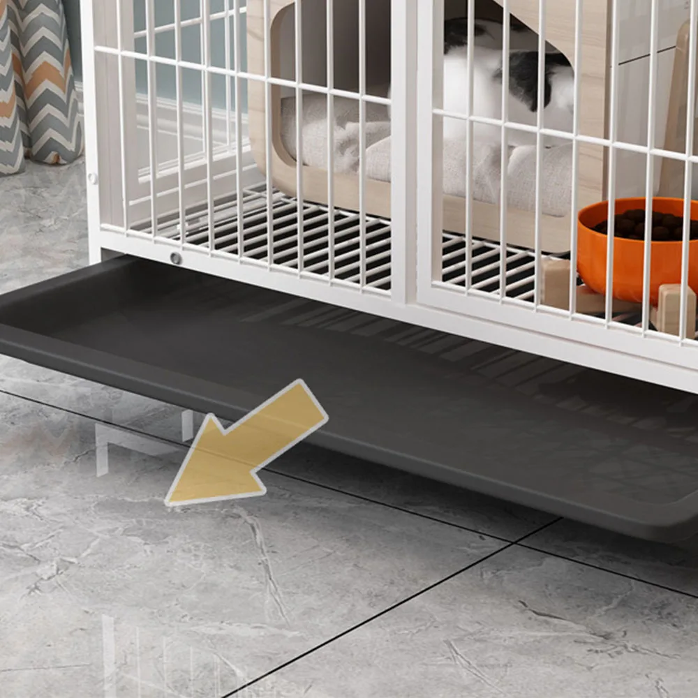 easy cleaning  steel wire cat cage in 3 colours