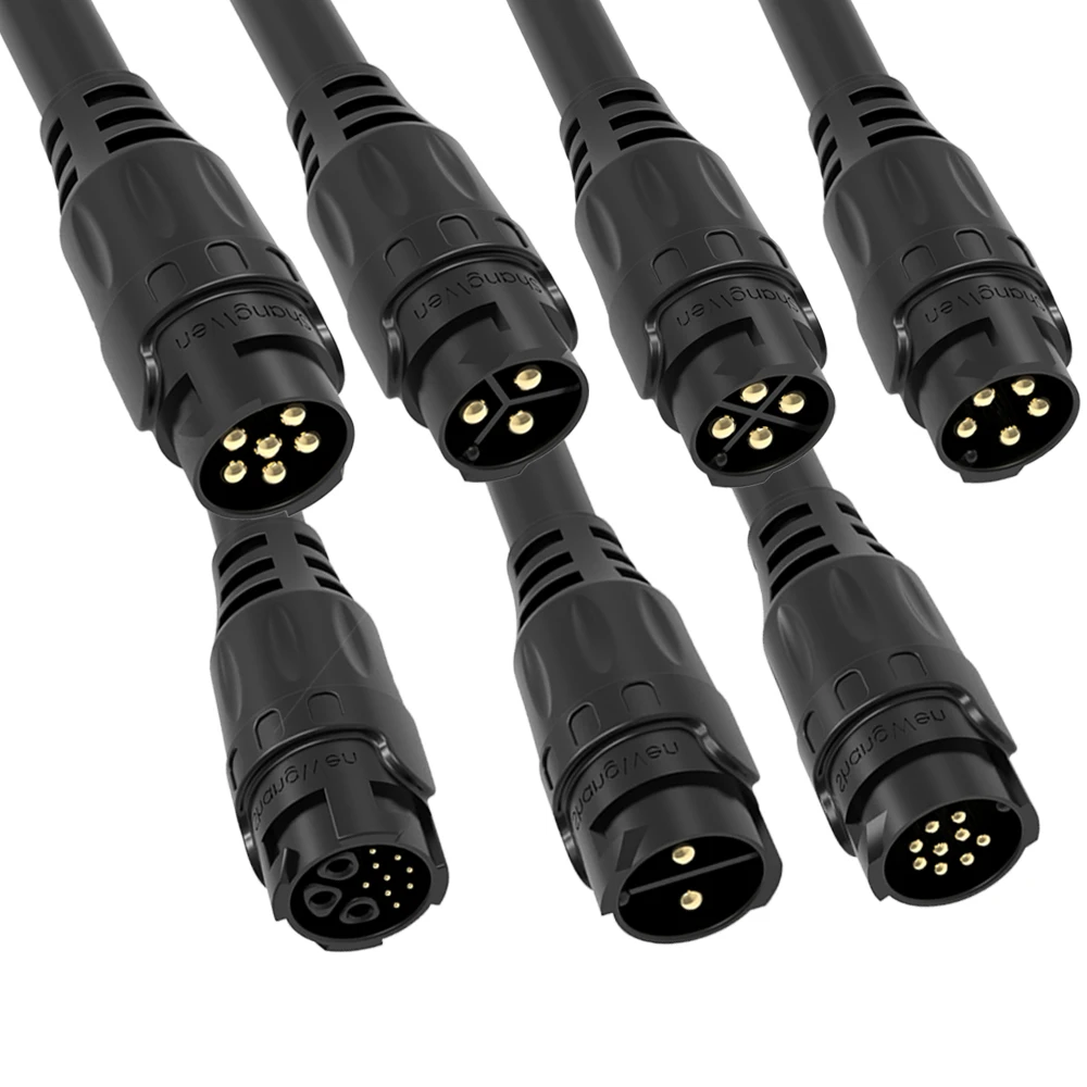 M19 Series Industrial Outdoor 3+9pin 2pin 3pin 4 Pin 5 Pin 6pin 9pin Male Connector