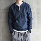 Polo Men Winter Custom Logo Long Sleeve Polar Fleece Sweatshirt Pullover Polo Half Zip Hoodies Sweatshirt Man