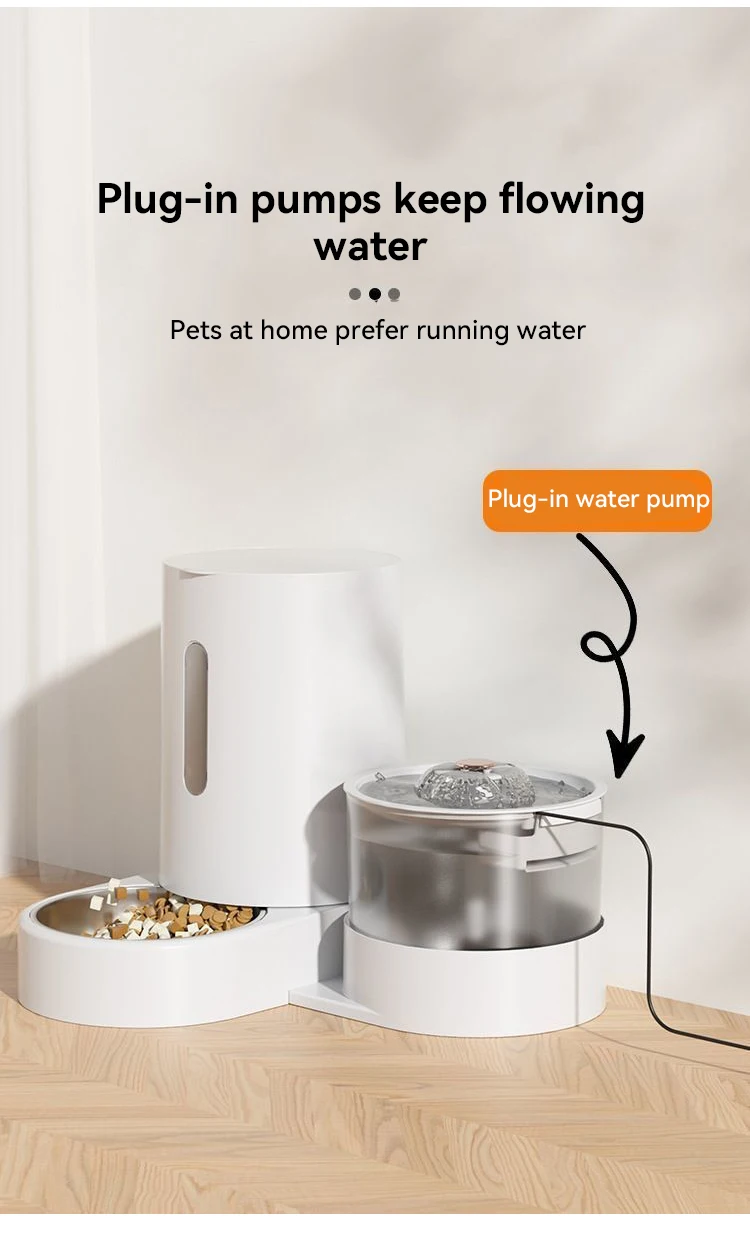New Gravity Pet Feeder and Water Dispenser Set Automatic 2 in 1 Feeder Suitable for Dogs and Cats Pet Products manufacture