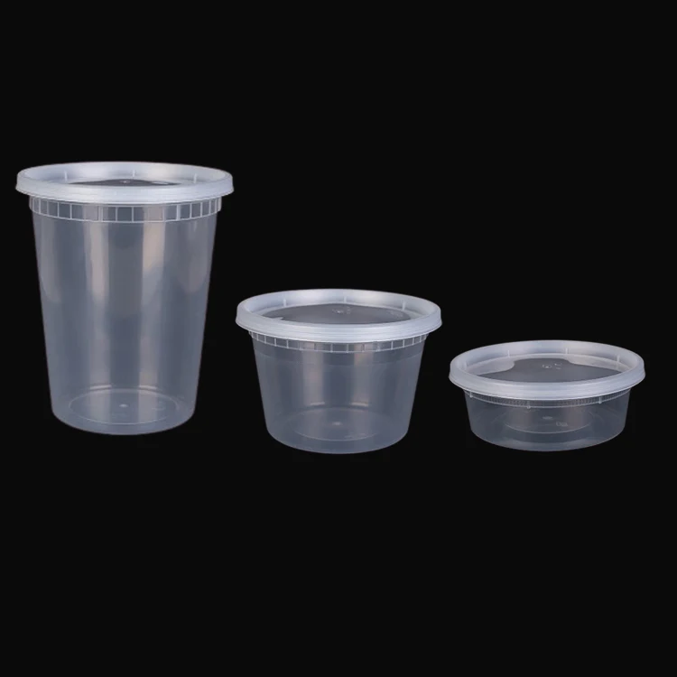 Disposable Air Tight Food Clear Candy Containers 240ml Set Plastic Container