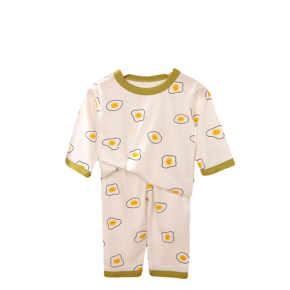 Kid Cute Clothes Casual Long Sleeve Children Baby Kids 100% Cotton Pajamas Girls Boys Sleepwear Pjs 2 Pieces Set