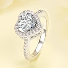 Sterling Silver Rings Silver Heart Shape 925 Sterling Silver Rings Wedding Rings For Couple