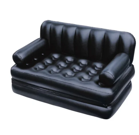 INFLATABLE DOUBLE SOFA MATTRESS LOUNGER COUCH AIRBED + FREE ELECTRIC