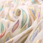Silk Metallic Jacquard Amazing Design Color Print Silk Chiffon Metallic Jacquard For Clothes