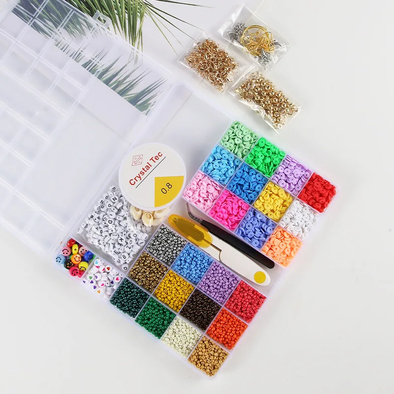 25 Grid 2mm Glass Seed Beads Baked Paint Resin Beads Diy Handmade Beading Material Set