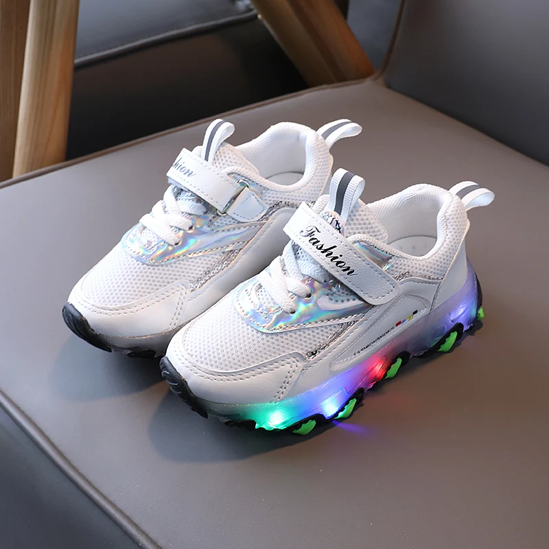 Kids footwear led light baby girl shoes boys zapatos children casual shoes 2023