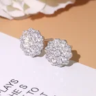 Gold Earrings Earringsgold Beautiful 18k Gold Plated Diamond Flower Stud Earrings Suitable For Any Scene