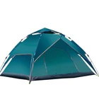 Family Double Layer Automatic Waterproof 3-4 Person Folding Cabin Tent Family Easy Up Camping Tents