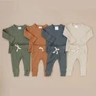 And Baby Baby Pajamas Set Raglan Sleeve Autumn Top And Pants 2pc Set Baby Rib Clothing Set Pajamas