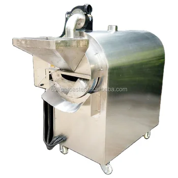 50KG/Batch Drum Hot air Electric LPG roaster machine for corn peanut amlond grain seed bakery machines