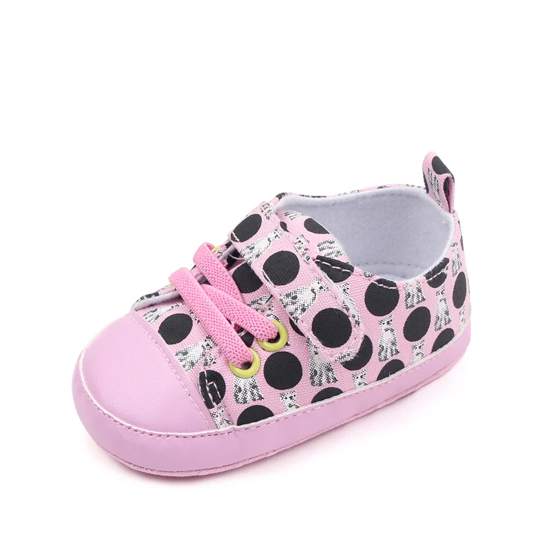 Spring and Autumn Animal Polka Dot Matching Soft Soled Baby Shoes for Girls and Boys factory