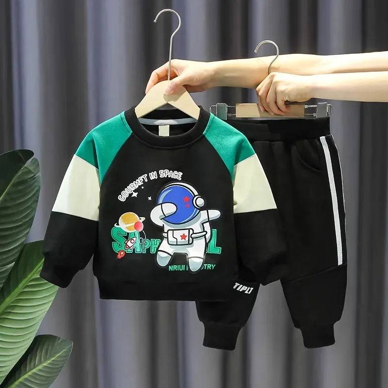 Newest Fashion Winter Autumn Kids Suit 2pcs Cotton Thickening Casual Boys Clothes Se