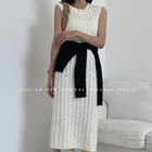 Blue Pullover Pullovers Unique Design White Blue Warm Long Women Pullover Sweater Vest
