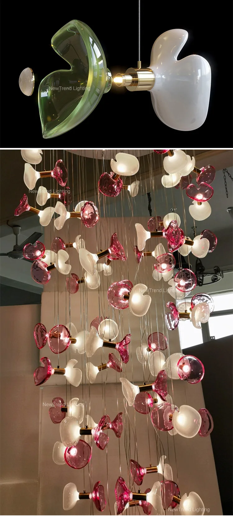 CPL-353 Contemporary Indoor Decoration Hotel Villa Staircase Custom art center Led Chandelier Light supplier