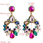 Drop Earrings Earrings Fashion Geometric Drop Shape Color Pendant Rhinestone Earrings For Women