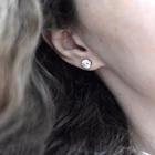 Stud Cz Studs Shining Zircon Stud Earrings Women Stainless Steel Round Clear CZ Studs Hot Sale Jewelry