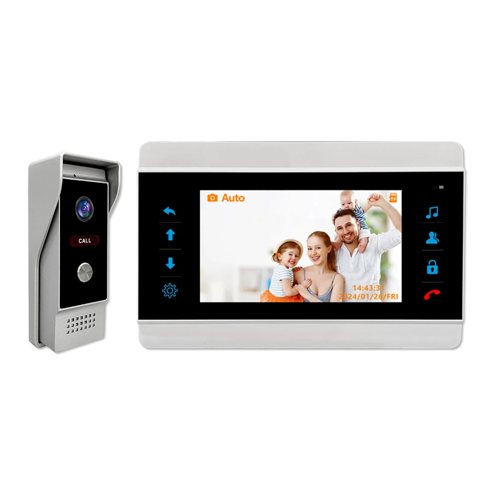 Take Photos Record Video Intercom System Manufacturer Bulk Order Price 7 Inch Cvbs Intercom System Wired Home Intercom System