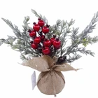Tree Wholesale Christmas Tree Plastic Pineneedle With Red Berries Artificial Decoration