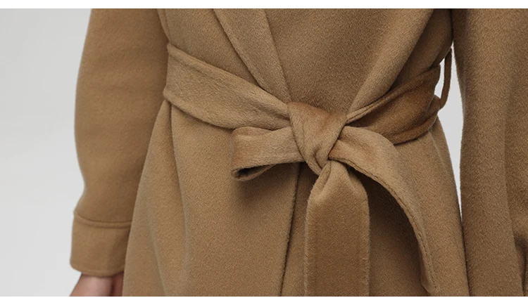 Women's Heavyweight Wool Winter Coat Windproof Long Overcoat for Extreme Cold