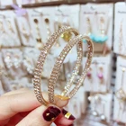 Hoop Earrings Earrings Hot Selling Jewelry Fashionable Big Rhinestone Hoop Earrings