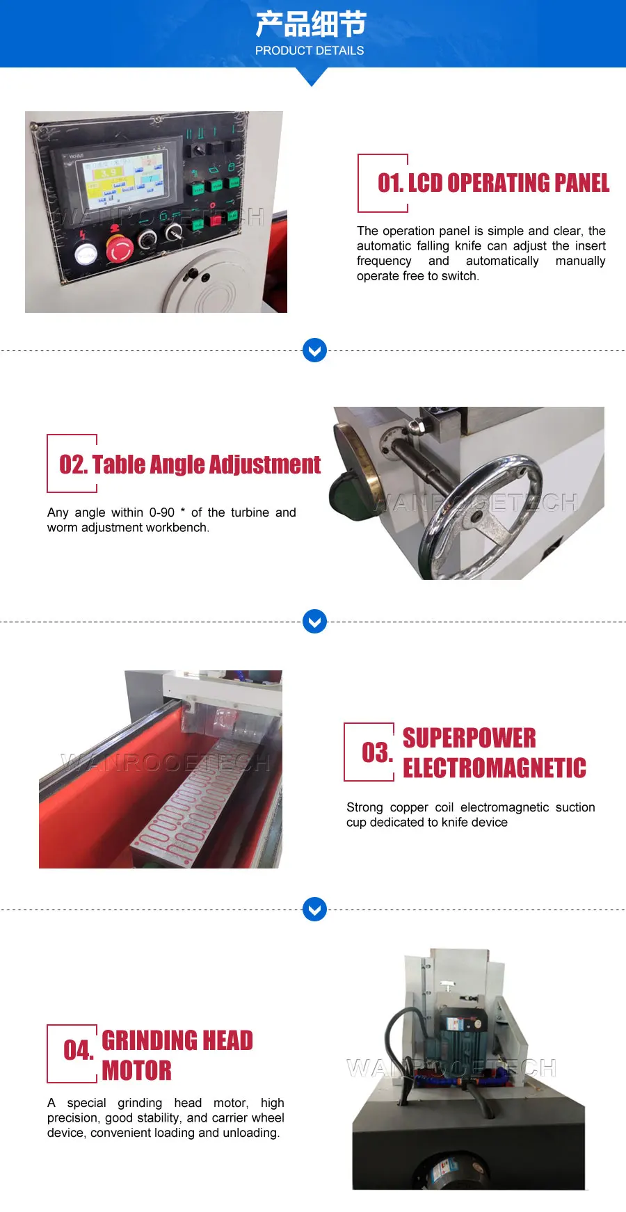 Automatic CNC Straight Knife Grinder Knife Blade Sharpener Machine