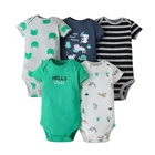 Summer Girls' Baby Sets Clothing Baby Girl Pajamas Custom Organic Printing Summer Suit Clothes Girls' Boys' Baby Romper Sets 100% Cotton Infant Jumpsuit Newborn Clothing Pajama