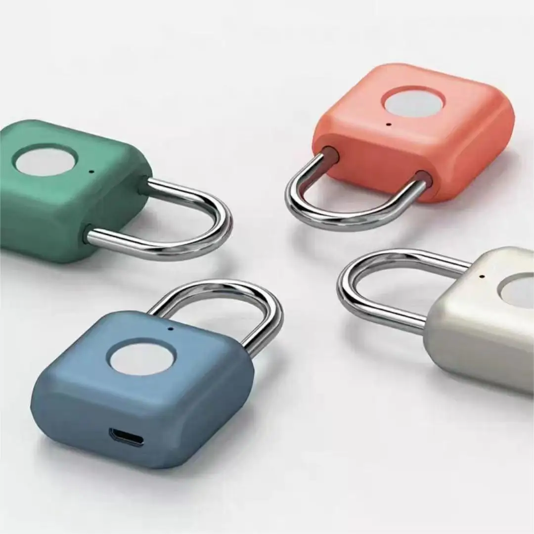 Factory Selling Mini IP65 Smart finger print padlock Travel Luggage Suitcase Security Door Locks Smart Electronic Padlock