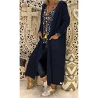 Sweater Long Lazy Sweater Autumn And Winter New Loose Long Wild Pocket Hooded Knitted Cardigan