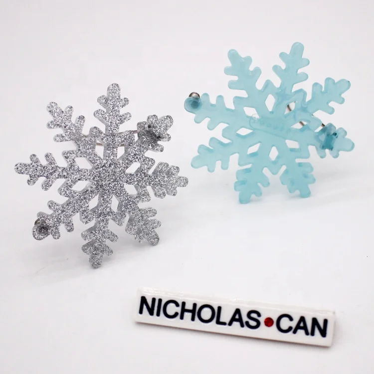 Canyuan Christmas hair accessories custom hair pins accessories cute snowflake hair clips for girls