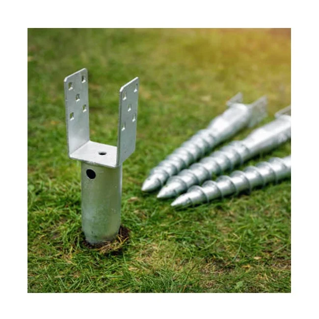 Galvanized No Dig Ground Screw Pole Anchor /Steel Parasol, 44 OFF