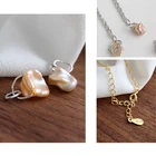 Irregular Pearl VIANRLA 925 Sterling Silver Dainty Irregular Baroque Pearl Pendant Necklace For Women