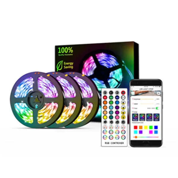 5m 10m 15 Meter Smart Rgb Changeable Colorful Led Light Strip Wireless App Control Led Strip Light - Buy Led Light,Led Strip,Led Light Strip Product on Alibaba.com