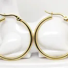 Hoop Earrings Amazon Good Plated Rounded Tube Big Hoop Earrings Stainless Steel For Women