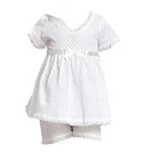 Sweet Kids Girls Clothes Set Summer Children Wite Short Sleeve T Shirts Tops Pants 2pcs Set-Buy