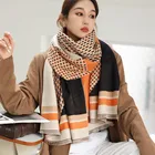 Scarves 2021 Winter Shawls Cashmere Scarf Hot Sale Thick Women Pashmina Long Large Thick Style Scarves