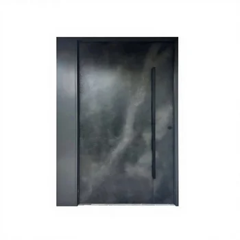 ALUFRONT Modern Design Exterior Thermal Break Solid Aluminum Main Pivot Front Entry Doors Security System for Villa Apartment