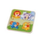 Intelligence Children Educational Cute Carton Animal Wooden Puzzle Toy Giant Peg Puzzle