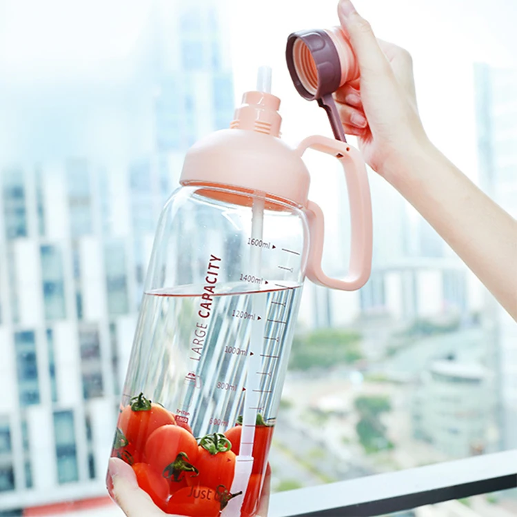 Wholesale price new design 1l 1.5l 2l bpa free plastic tritan life water bottle with custom logo